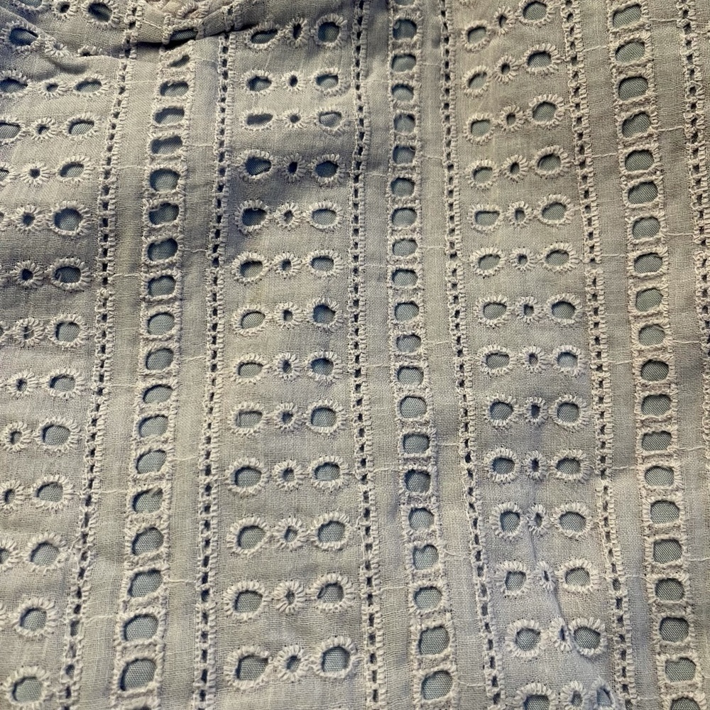 The CELESTE Eyelet Mini Ruffle-BLUE - Picture 5 of 5